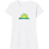 Miss Tee Camiseta De Manga Curta Brazil Vibes Stretch