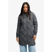 Superdry para mulher. W5012193A Casaco acolchoado Long Onion Quilt Liner cinza (L), Casual, Nylon reciclado