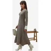 Hiccups for Kids Vestido de malha acastanhado