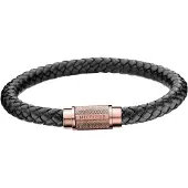 Tommy Hilfiger Bracciale In Pelle Nera Casual Core — Bracciale