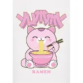 Miss Tee Camiseta De Manga Curta Ramen Kitty
