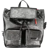 Desigual , Mochila pequena vazada, Mulher, Poliuretano, Preto, U