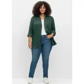 Sheego Blusa verde escuro