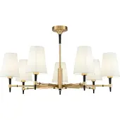 Maytoni Lustre Zaragoza de 7 luzes com abajur em tecido