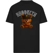 Mister tee Camisa 'Brooklyn Born Legend' castanho / preto / branco