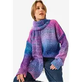 Bianco Lucci Pullover oversized turquesa / índigo / roxo escuro / fúcsia