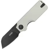 Kubey Navalha Boxer Linerlock Black Blade, white