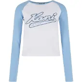 Karl kani Camisa azul claro / preto / branco
