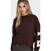 ONLY Sweatshirt vermelho vinho / branco