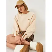 Bianco Lucci Sweatshirt bege / ouro