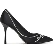 Karl Lagerfeld Sapatos de salto ' SARABANDE SIGNIA ' preto / branco pérola