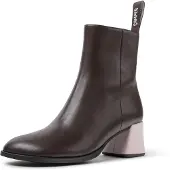 Camper para mulher. K400798-011 Botas Ultrasoft de couro grená (40), 5 a 8cm, Zíper, Casual