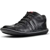 Camper para homem. 36678-094 Sapatilhas de pele Beetle preto (39), Couro, Plano, Cordão, Casual