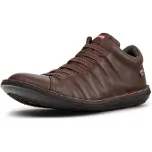 Camper para homem. K300479-011 Sapatilhas de pele Beetle castanho (40), Couro, Marrom, Plano, Cordão, Casual