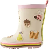 Next Bota de borracha ecru / castanho / amarelo / rosa