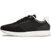 Tommy Hilfiger Sapatilhas baixas 'RETRO' preto / branco