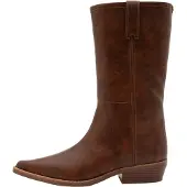 Michael Kors para mulher. 40T6FRMB6L Botas de Couro Farren castanho (37), Marrom, 3 a 5cm, Zíper, Casual