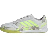 Adidas Sapatilha de desporto 'Top Sala Competition II' cinzento claro / cáqui / verde néon / branco