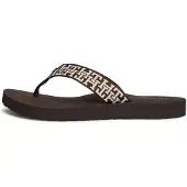 Tommy Hilfiger Chinelos de dedo chocolate / branco