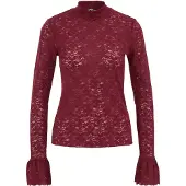 We fashion Blusa vermelho escuro