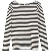 s.Oliver Camisa castanho escuro / branco