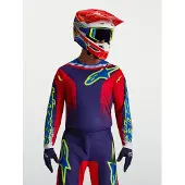Alpinestars Fluid Drag Homem MX Jersey Azul/Vermelho XL homens