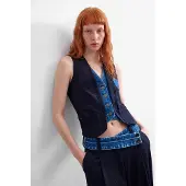 Desigual Colete azul / azul escuro