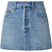 Levi's Saia 'Icon Skirt' azul ganga / prata