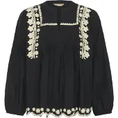 Culture Blusa 'Viba' ecru / preto