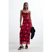 Desigual Vestido vermelho / preto