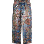 Desigual Calças de ganga azul / castanho / vermelho sangue