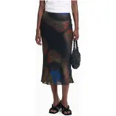 Desigual Saia marinho / verde / laranja / preto