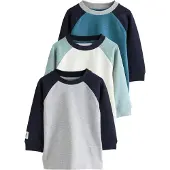 Next Camisola azul / cinzento claro / menta / branco
