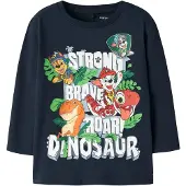 Name It Mini Camisola 'NMMJik Paw' navy / verde claro / lagosta / branco
