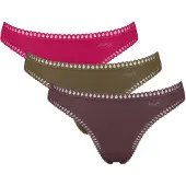 Sloggi Tanga castanho / verde / rosa