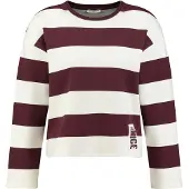 Key Largo Sweatshirt 'HAMPTON' bordeaux / branco