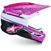 Alpinestars S-M3 Falcon Capacete Preto/Cor-de-rosa/Lilás S