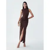 BWLDR Vestido de festa 'Flora' castanho escuro