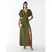 BWLDR Vestido de festa 'Laila' cáqui