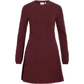 Vila Vestido Curto De Manga Comprida Comfy A-line O-neck Knit