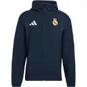 Adidas Corta-vento Real Madrid Tiro Travel com fecho integral