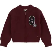 We fashion Casaco de malha vermelho vinho / preto / branco