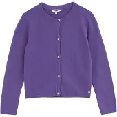 We fashion Casaco de malha roxo escuro