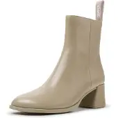 Camper para mulher. K400798-009 Botins de pele Kora bege (38), Couro, 5 a 8cm, Nenhum, Casual
