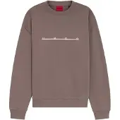 HUGO Sweatshirt 'Datrisweat' bege / chocolate
