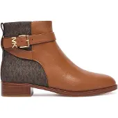Michael Kors para mulher. 40T6RCFE6L Botins de Couro Rachel castanho (38), Marrom, 1 a 3cm, Zíper, Casual, Clássico