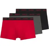 HUGO Boxers pedra / vermelho vivo / preto