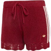 Adidas Originals Calças 'Resort' vermelho escuro / branco