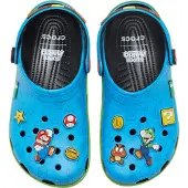 Crocs Socas 'Super Mario' azure / amarelo / verde claro / vermelho