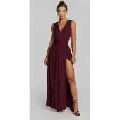 Madnezz House Vestido vermelho vinho